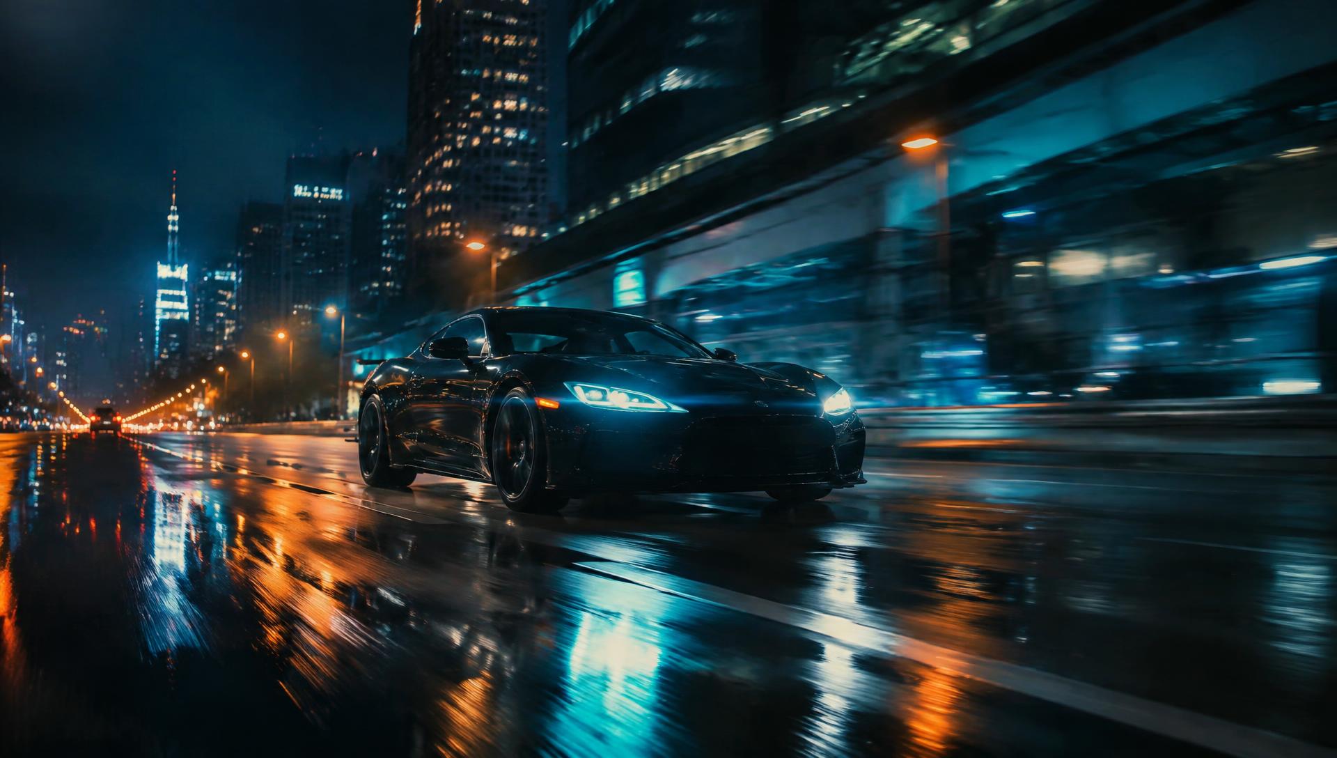 Cinematic automotive film still